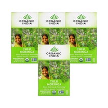 오가닉인디아 툴시 모링가 36g 18티백 India Tulsi Tea Moringa, 4팩