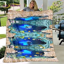 벙커 초등침대 어린이 2층 수납 원목 침대 3D Illusion Vision Organism Blanket Flannel Blanket Throw Bl, 10 10