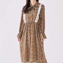 SS287 여자세로레이스꽃무늬원피스