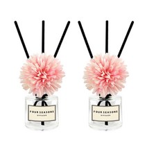포시즌 플라워 디퓨져 50ml + 블랙스틱 3p + 맘 조화 핑크 2세트, 씨트로넬라