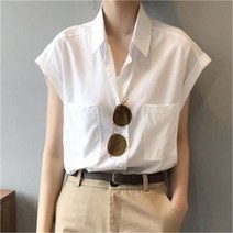 오노마 오노마 ONM 3컬러 루즈핏 슬리브리스 차르르 보들보들 여성 셔츠 (8302946)