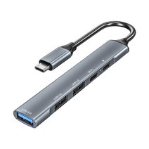 5 In 1 PC 노트북 스플리터 USB C 허브 데이터 전송 전원 공급 기가비트 이더넷 멀티 포트 어댑터 유형-C RJ45 LAN, 01 은