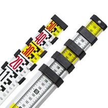 측량 폴대 건설 레벨 크랙 게이지 스타프 토목 눈금자, 고급 5m 플래그십 타워 눈금자