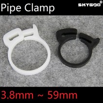 파이프글램프 10pcs 호스 3.8 59mm 플라스틱 라인 물 강한 클립 스프링 후프, 43.5-45.5mm(검정)