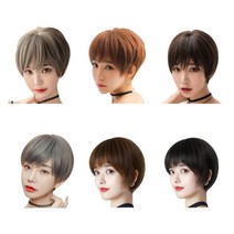 숏컷가발 통가발 커트머리 스타일 6가지color, 코토리베이지
