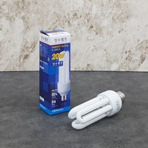 장수램프 20W 220V 60Hz 주광색 6500k 삼파장 전구, 1