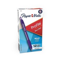 Paper Mate Profile 접이식 볼펜 볼드 (1.4mm) 12개, Assorted