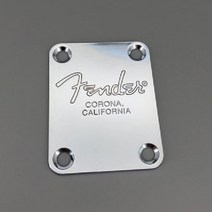펜더 ST TL Squier 기타 용 커스텀 샵 넥 플레이트, V 22 DLX Cali Chrome