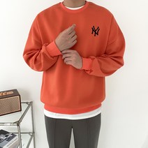 남자 오버핏 네오프랜 자수 맨투맨