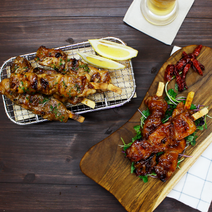 간편식 닭모판 4가지맛 미니닭꼬치 70g 15개입 매운 순한 바베큐 데리야끼, 미니닭꼬치:  순한맛