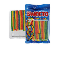 SWEETO 레인보우 벨트 새콤달콤 무지개 사우어 젤리 80g, 50