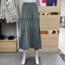 베네통 실키 티어드 주름 스커트 BASK03211