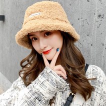 i PSTO 뽀글이털모자 램스울 여성 겨울 벙거지모자