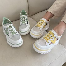 슈리오 여성 키높이 파스텔 샌들형 스니커즈 6cm