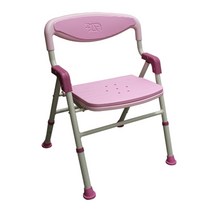 가하메디칼 접이식 목욕의자 (핑크 블루) 환자용목욕의자 노인목욕의자 간병용품 샤워의자, 핑크