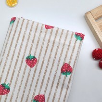 원단style 대폭 면20수 옥스포드 스트로베리 A42-128, 아이보리
