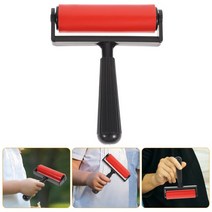고무롤러 스폰지 판화 10 Cm 유화 롤러 자동차 도구 고무 빨간색 벽지 공예 브레이어, 01 Red