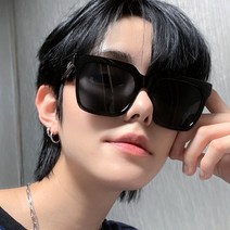 복고 큰 오버사이즈 남자 여자 굵은 검정 뿔테 사각 패션 데일리 선글라스