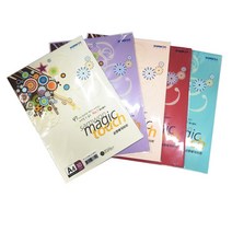 삼원 매직터치 머메이드 칼라용지 A4용지 180g 10매입 엠보색지 칼라수입지 아트지, M35 주황색