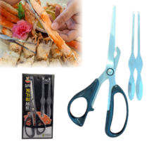 힘찬쇼핑_ 삼덕퀸스타 가위 포크 꽃게 꼿게 꽃개 대개 대게 킹크랩 속살 게살 발라먹는 빼는 게가위세트, 기본