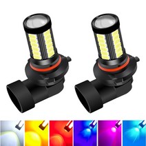 자동차 라이트 2x 자동차 안개등 H11 Led 램프 H7 9005 HB3 HB4 H9 H8 H16 PSX24W P13W 흰색 노란색 아이스, 01 H8, 03 Red