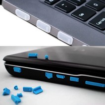 노트북 방진 플러그 포트 USB 구멍 실리콘 커버 먼지 방지 마개, 블루