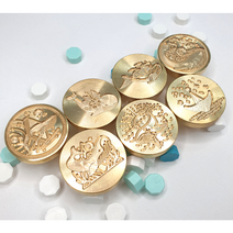 국내배송 실링왁스 스탬프 황동 인장 손도장 선물포장 카드 엽서 편지꾸미기 도장찍기 고래시리즈 7종, JY-06