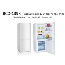 냉장냉동 분리 캠핑카 카라반 트레일러 DC 냉장고 차량용 DC12 24V 캠핑 사이드도어, 139L 실버 그레이
