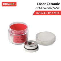 XUNJIE 파이버 레이저 세라믹 Precitec Raytools WSX 커팅 헤드 노즐 홀더 부품 28mm M11 KT B2 CON, 01 28mm