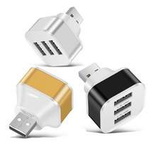 스노우드림 USB 멀티폰 충전 트랜스폰더 자동차용 콘센트 휴대용 3단자 확장 분선기, USB1부3[2개]1구매1을보내다