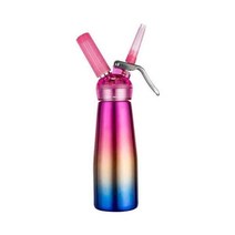 생크림 휘핑기 카페 휘핑 크림 가스 기계 질소 크림기, 실버 알루미늄 병 알루미늄 커버 500ml