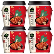 (냉장)비비고 썰은배추김치(용기)500g, 500g, 4개