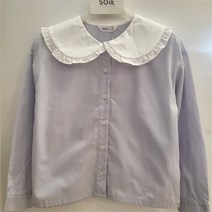 소이 홈플러스몰04 프릴카라 블라우스 주니어 봄 가을 프릴카라 면 블라우스 23s5651