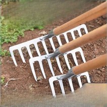 밭갈이 텃밭 농장 밭일 경작기 밭가는기계 쟁기 텉밭, 실버두꺼운11치아+1.2미터나무손잡이