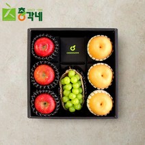 [총각네] 명품 혼합과일 선물세트 3호 3.7kg 사과 배 샤인머스캣, 단품