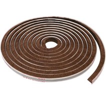 5m 벽 새로운 가제트 테이프 도어 스트립 Windproof Pile Weatherstrip 도어 및 창 인감 자기 접착 씰링 스트립, 갈색, 7x12mm