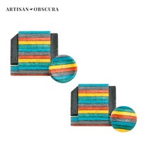 [Artisan Obscura] 원목 소프트버튼+핫슈커버 Set Original Skate Deck (레인보우) 오목 or 볼록, 오목형태