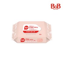 비앤비 유아용품 세정티슈 20매 휴대용, 단품