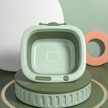 홈사우나 신제품 접이식 세면대 휴대용 다목적 경량 아기 안전하고 튼튼한 발 욕조 어린이 욕실 청소 도구, [02] green