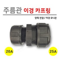 주름관 이경 카프링 20A x 25A (이경 유니온 / 양쪽 연결), 1개