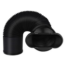 창문형환풍기 5.9 인치 15cm 환기 파이프 에어컨 호스 공기 유연한 배기 덕트 시스템, 02 Black