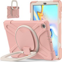 호환 삼성 갤럭시 탭 A 10.1 2019 케이스 SM-T510/T515 충격 방지 견고한 보호 케이스 커버 360 스탠드, 07