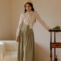 [쎄무아듀]Kaki Pelvis line point skirt