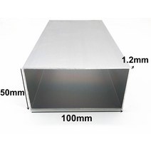 알루미늄각파이프 알루미늄 사각 파이프 50x100mm 두꺼운 1.2mm2mm3mm 직사 형 튜브 프로파일 6063 사 장식용 프로파일, 두꺼운 1.2mm, 맞춤 길이