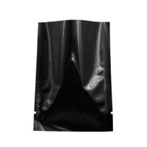 500 개/몫 Mylar 호일 가방 오픈 탑 열 밀봉 포장 파우치 캔디 커피 우유 분말 보관 진공 알루미늄 호일 식품 가방, 검은색, 10x15cm