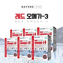 혈액 혈관 순환 안될때 혈관벽 청소 혈중 중성 지방 개선 에 좋은 레드 오메가3 크릴 새우 기름 오일 온가족 복합 영양제, 6BOX(1년분)