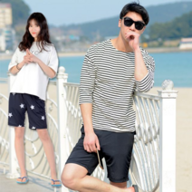 오너클랜 33701커플여자비치웨어시원한여름쿨반바지 데일리 웨