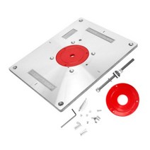 루터기 트리머 알루미늄 합금 라우터 테이블 삽입 플레이트 트리머 조각 기계 벤치 목공, 01 빨간