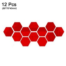 글라스데코 도안 크리스마스 썬데코3D 육각 거울 벽 스티커 DIY 홈 배경 장식 레스토랑 성격 붙여 넣기 거, 08 12pcs