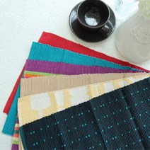 [바보사랑] DQ-231 린넨 식탁매트 4p 테이블매트 패브릭 6종류, 상세 설명 참조, 색상:D4p, 상세 설명 참조
